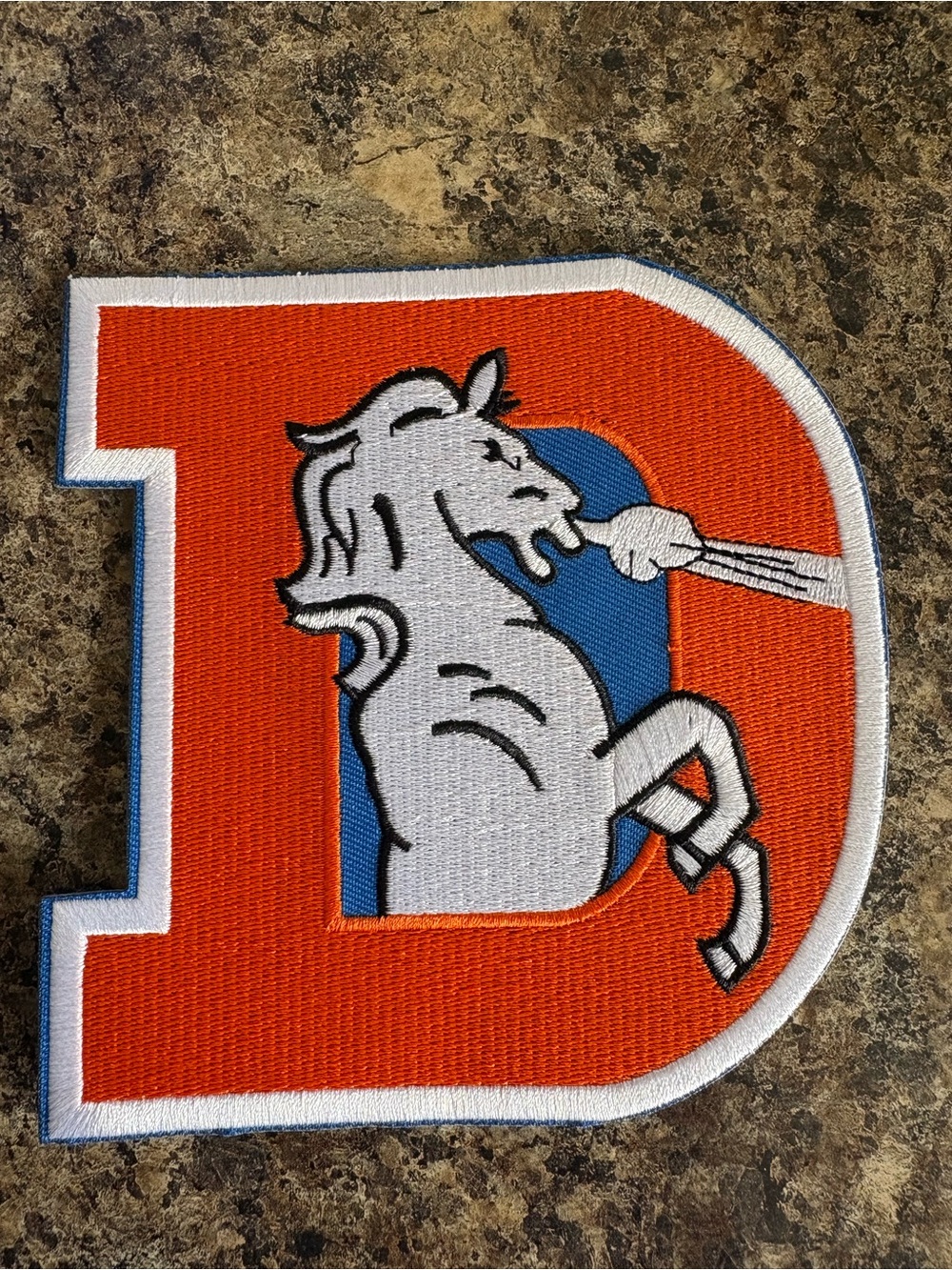 Denver Broncos D Iron On Patch